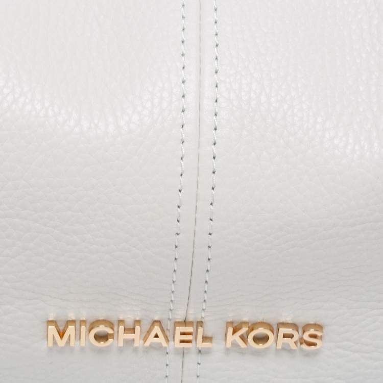 Pre Owned Michael Kors White Leather Bedford Hobo