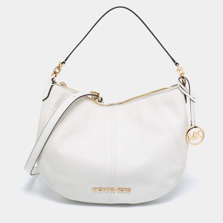 Michael Kors White Leather Bedford Hobo Michael Kors The Luxury Closet