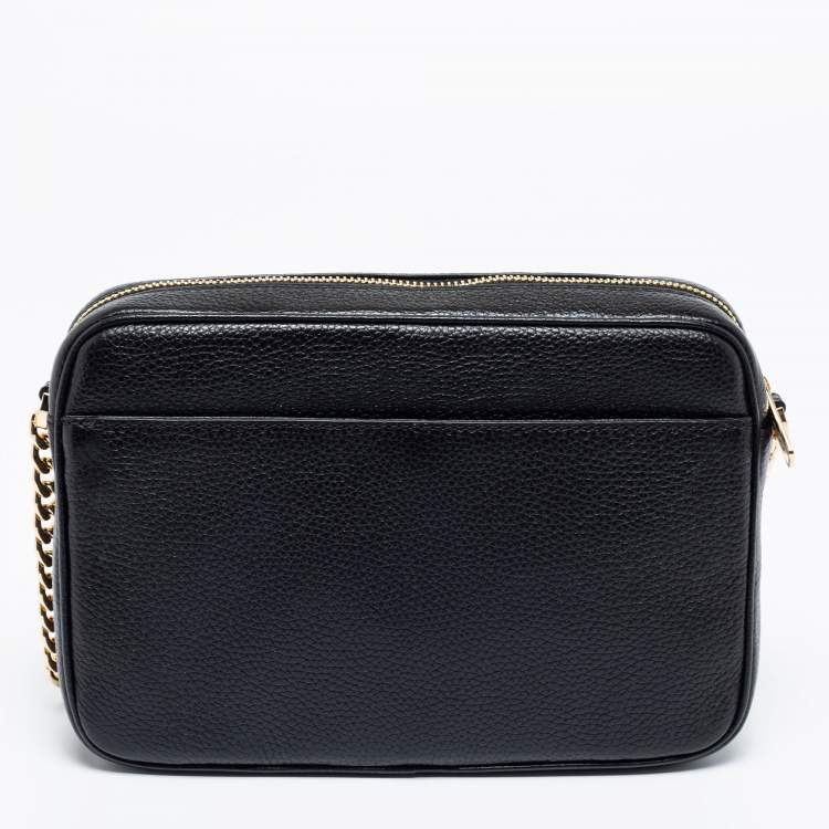 Pre Owned Michael Kors Black Leather Shoulder Bag