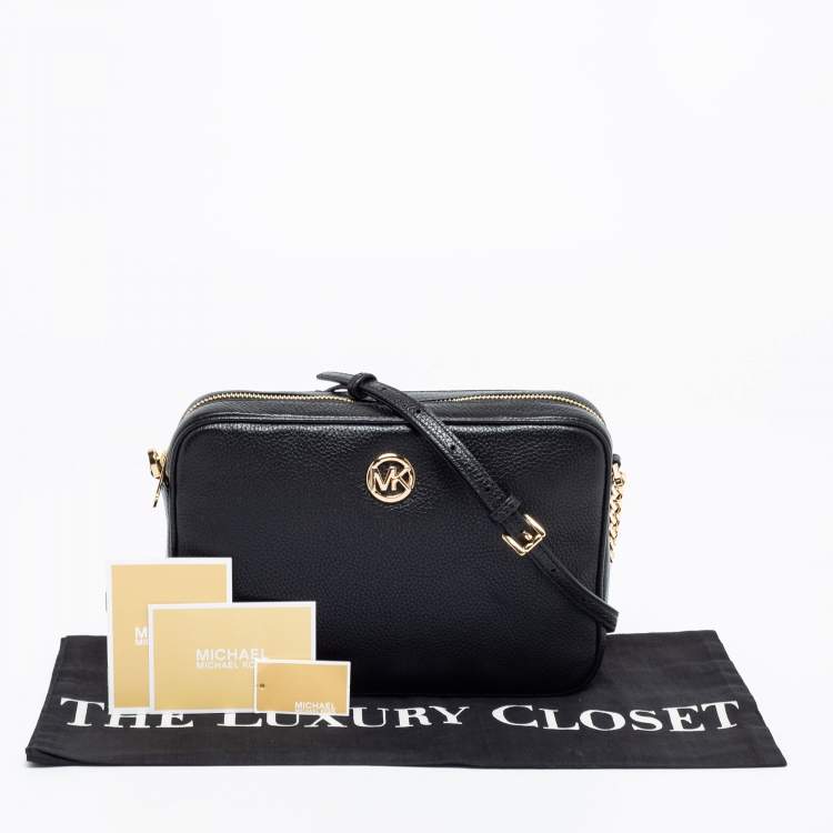 Pre Owned Michael Kors Black Leather Shoulder Bag