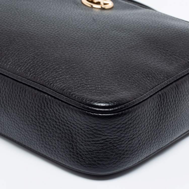 Pre Owned Michael Kors Black Leather Shoulder Bag