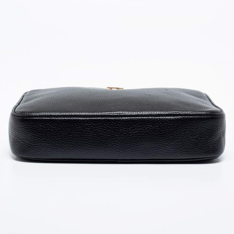 Pre Owned Michael Kors Black Leather Shoulder Bag