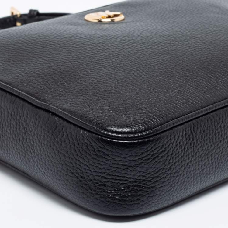 Pre Owned Michael Kors Black Leather Shoulder Bag