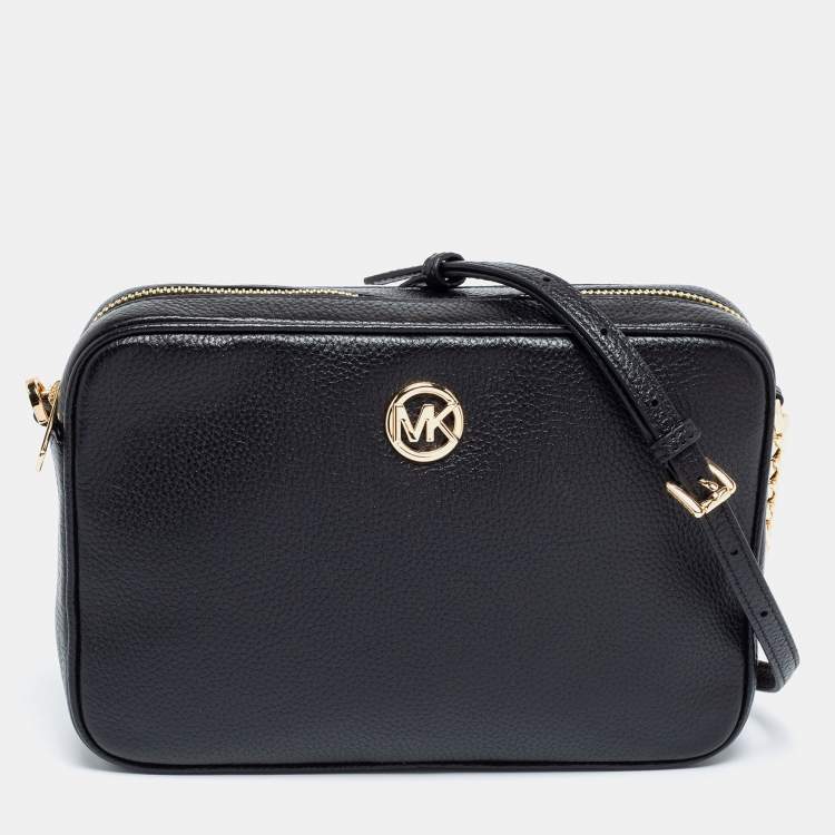 Pre Owned Michael Kors Black Leather Shoulder Bag