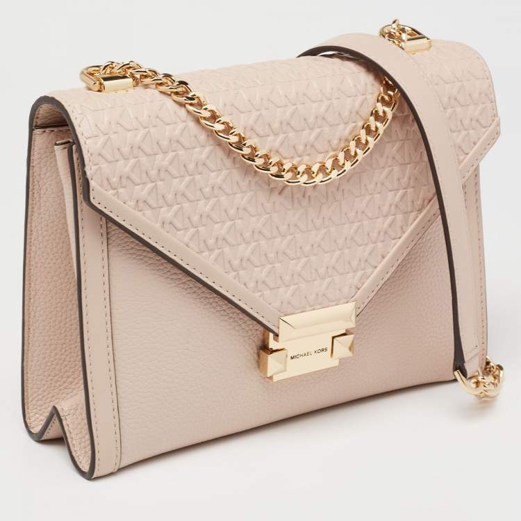 Pre Owned Michael Kors Powder Pink Leather Whitney Shoulder Bag