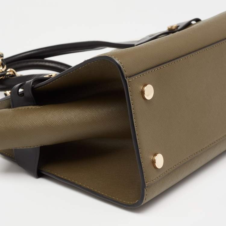 Pre Owned Michael Kors Tri Color Leather Carmen Satchel