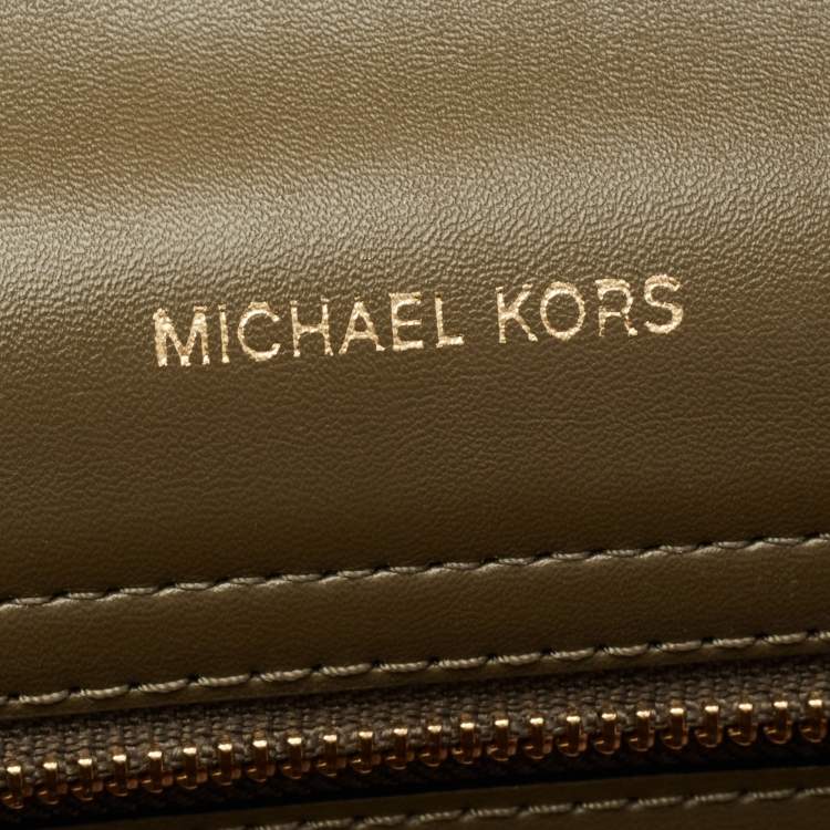 Pre Owned Michael Kors Tri Color Leather Carmen Satchel