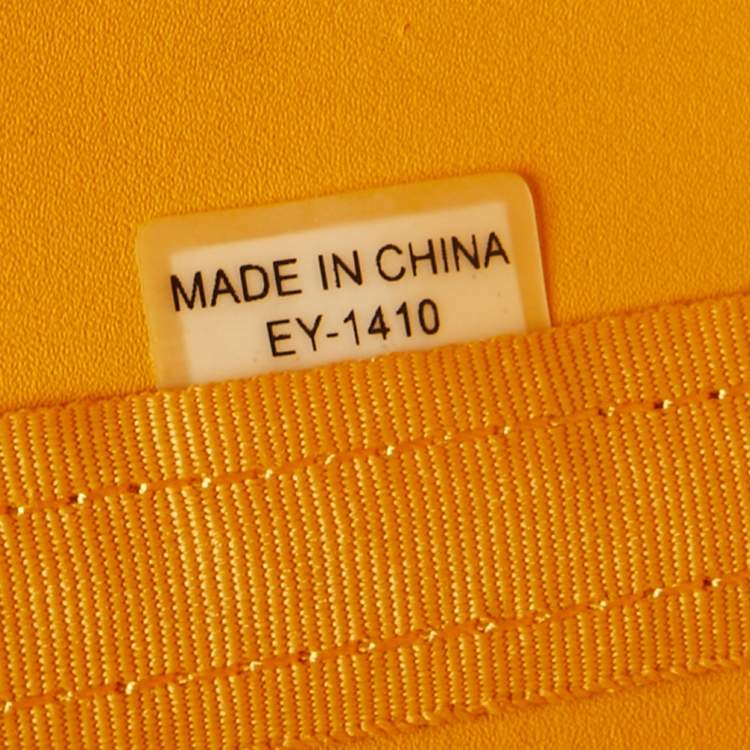 Pre Owned Michael Kors Mustard Saffiano Leather Small Jet Set Travel Tote