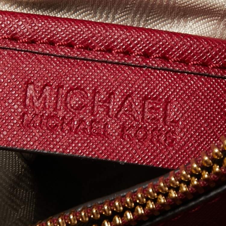 Pre Owned MICHAEL Michael Kors Burgundy Leather Small Cynthia Tote