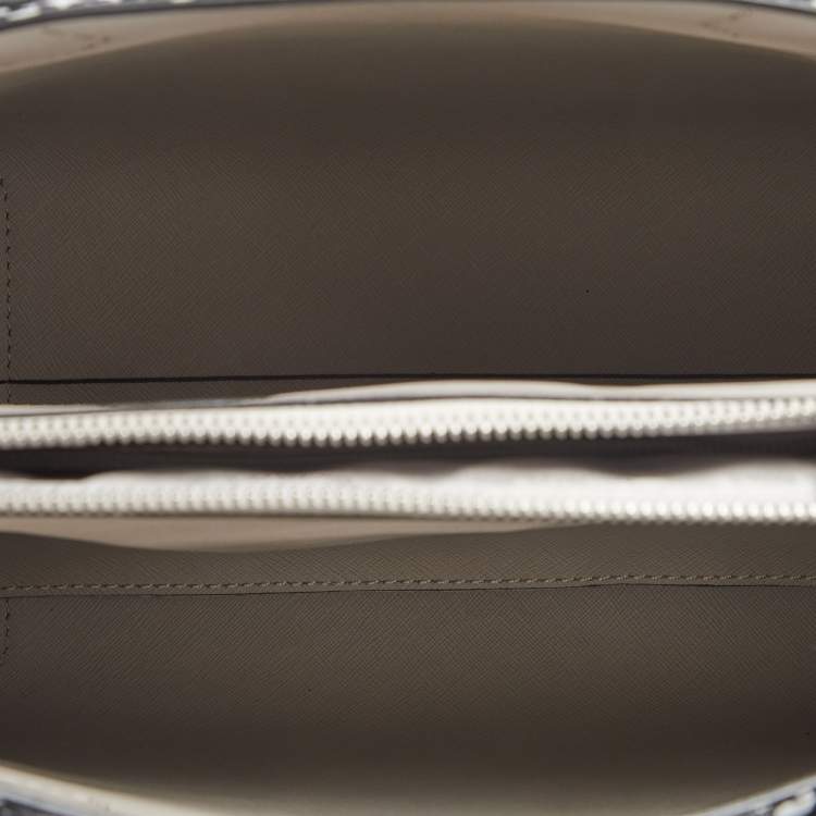 Pre Owned Michael Kors Black/White Leopard Print Leather Large Mercer Tote