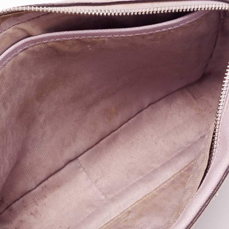 Pre Owned Michael Kors Lavender Saffiano Leather Jet Set Camera Crossbody Bag