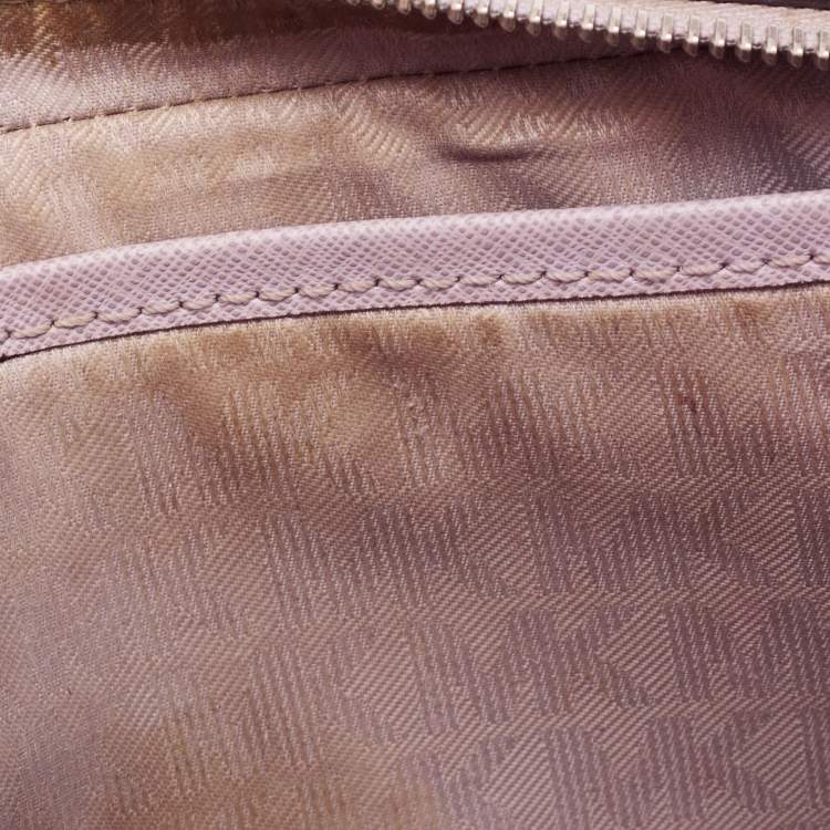 Pre Owned Michael Kors Lavender Saffiano Leather Jet Set Camera Crossbody Bag