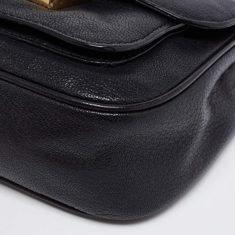 Pre Owned Michael Kors Black Leather Sloan Crossbody Bag