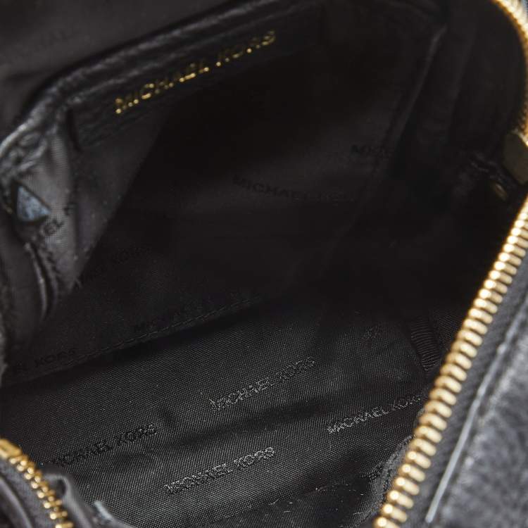 مملوكة مسبقًا Michael Kors Black Leather Mini Rhea Backpack