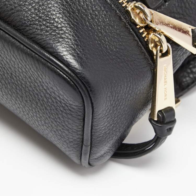 مملوكة مسبقًا Michael Kors Black Leather Mini Rhea Backpack