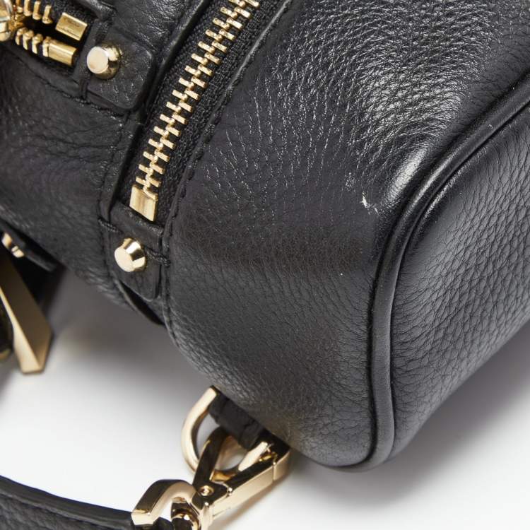 مملوكة مسبقًا Michael Kors Black Leather Mini Rhea Backpack