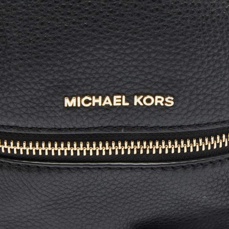 مملوكة مسبقًا Michael Kors Black Leather Mini Rhea Backpack