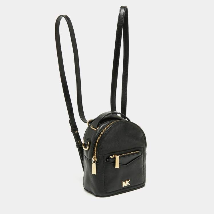 Pre Owned Michael Kors Black Leather Jessa Convertible Backpack