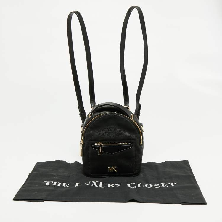 Pre Owned Michael Kors Black Leather Jessa Convertible Backpack