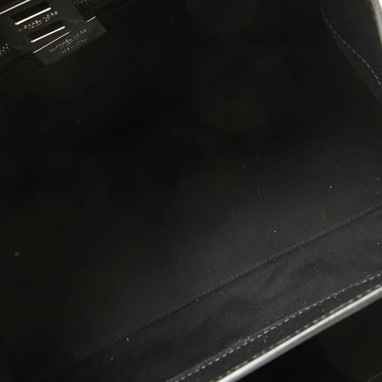 Pre Owned Michael Kors Collection Black Leather Blancroft Tote