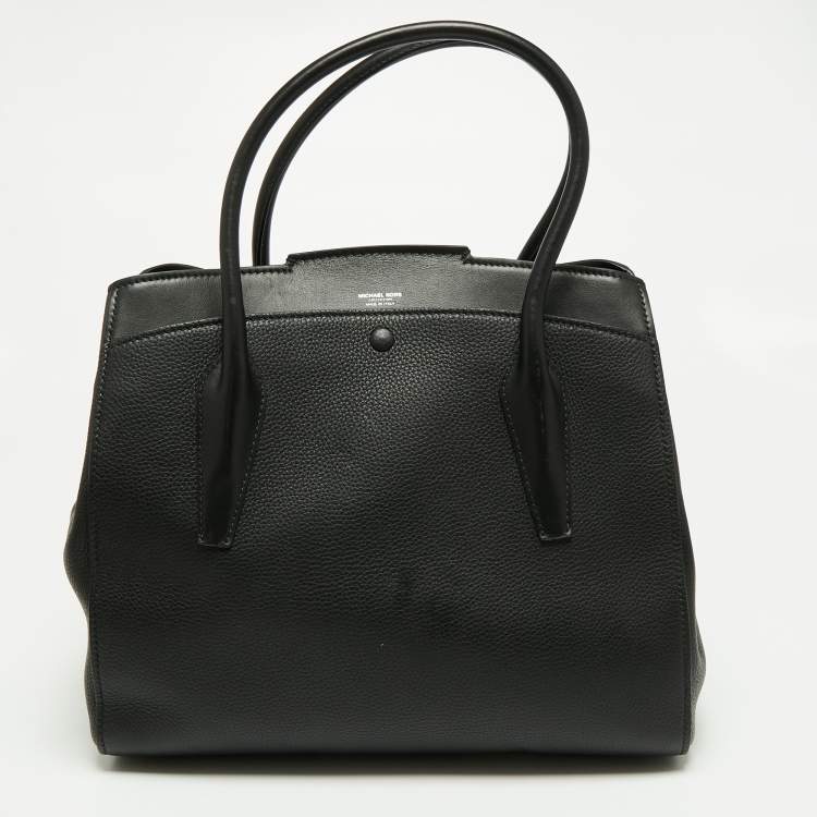Pre Owned Michael Kors Collection Black Leather Blancroft Tote