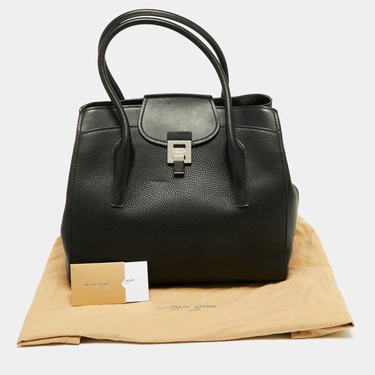 Pre Owned Michael Kors Collection Black Leather Blancroft Tote
