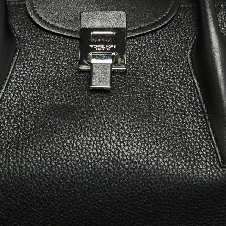 Pre Owned Michael Kors Collection Black Leather Blancroft Tote