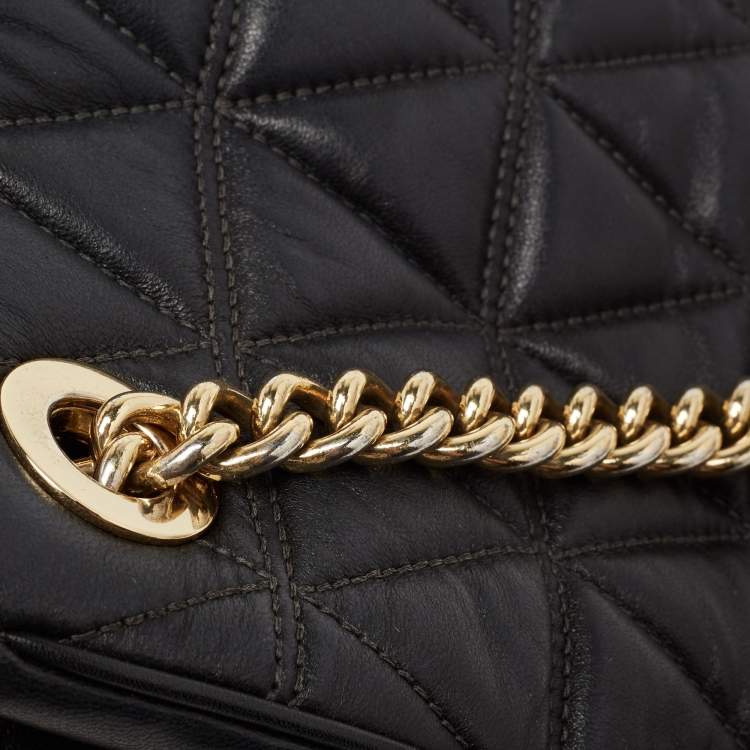 Pre Owned Michael Kors Black Quilted Leather Sloan Shoulder Bag