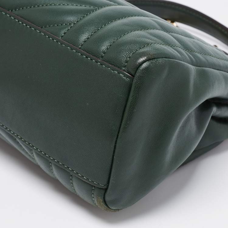 Pre Owned Michael Kors Green Quilted Leather Susan Shoulder Bag