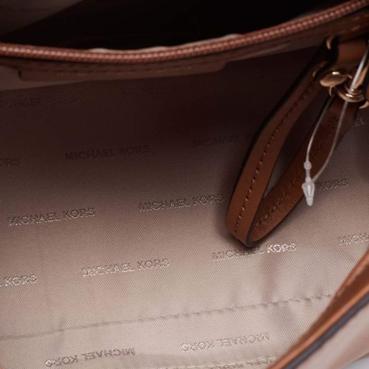Pre Owned Michael Kors Tan Leather Whitney Top Handle Bag