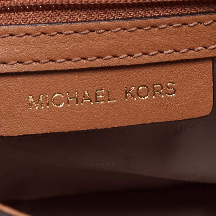Pre Owned Michael Kors Tan Leather Whitney Top Handle Bag