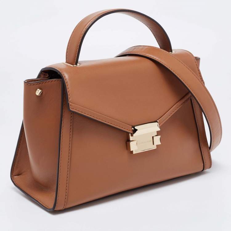 Pre Owned Michael Kors Tan Leather Whitney Top Handle Bag