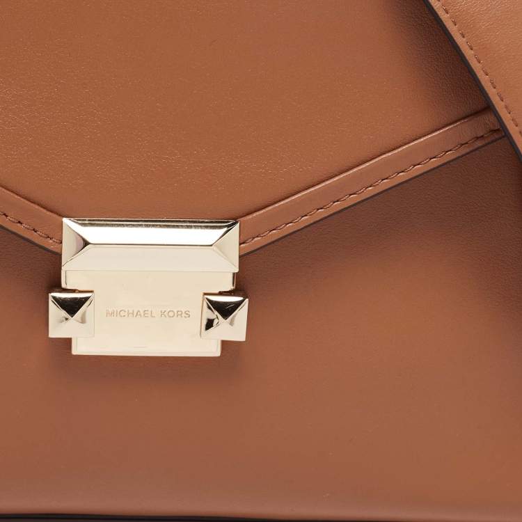 Pre Owned Michael Kors Tan Leather Whitney Top Handle Bag