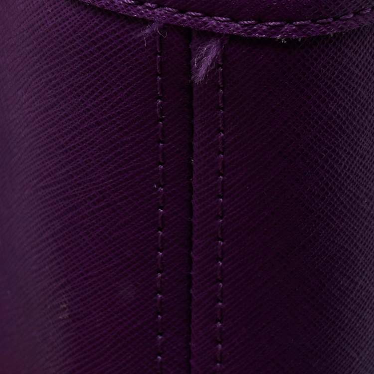 Pre Owned MICHAEL Michael Kors Violet Leather Large Jet Set Travel Tote