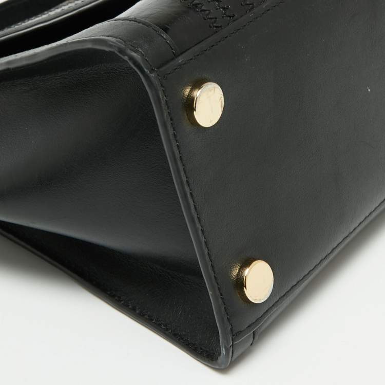 Pre Owned Michael Kors Brown/Black Signature Coated Canvas and Leather Whitney Top Handle Bag