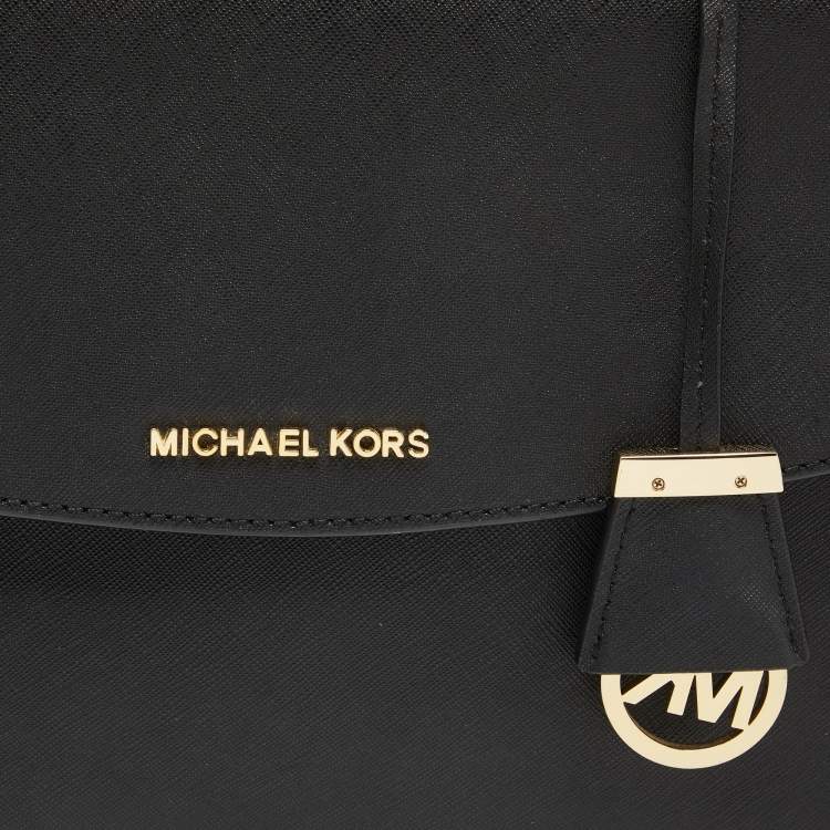 Pre Owned Michael Kors Black Leather Small Ava Top Handle Bag
