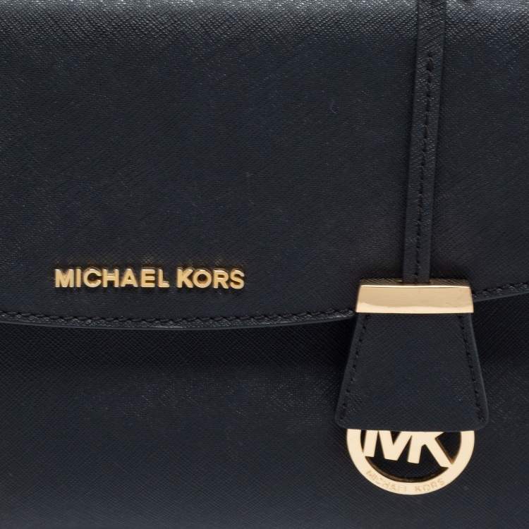 Pre Owned Michael Kors Black Leather Small Ava Top Handle Bag