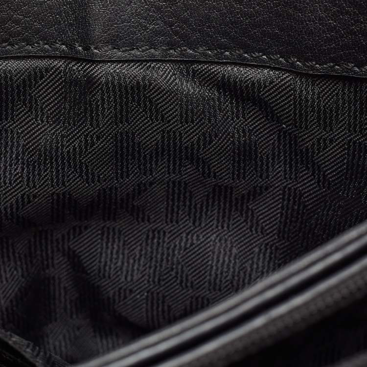 Pre Owned Michael Kors Black Leather Bedford Crossbody Bag