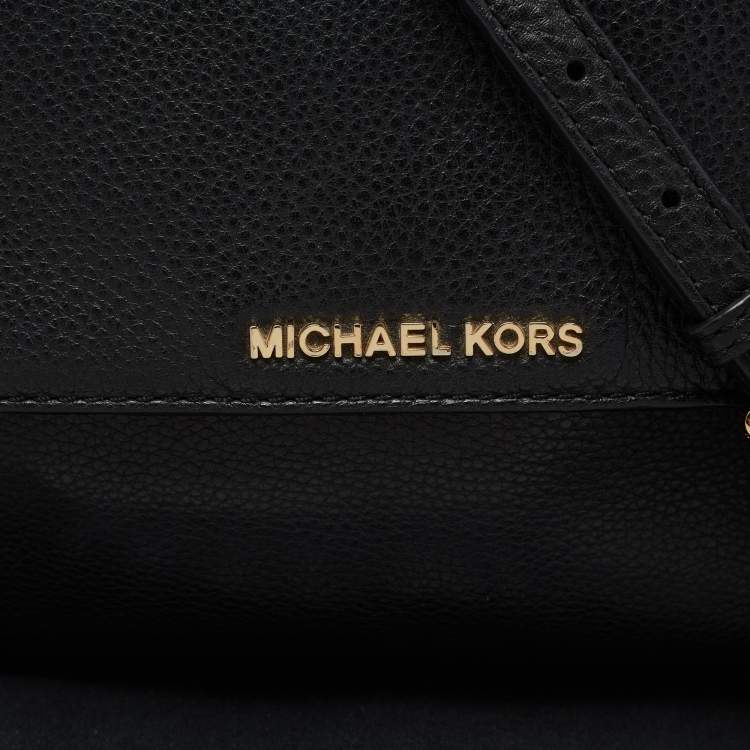 Pre Owned Michael Kors Black Leather Bedford Crossbody Bag
