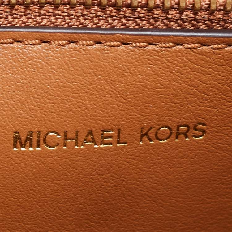 Pre Owned Michael Kors Tan Leather Cece Chain Top Handle Bag