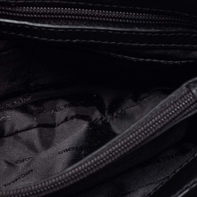 Pre Owned Michael Kors Black Shearling and Leather Trim Sloan Chain Shoulder Bag