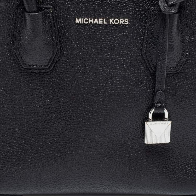 Pre Owned Michael Kors Black Leather Mini Mercer Satchel