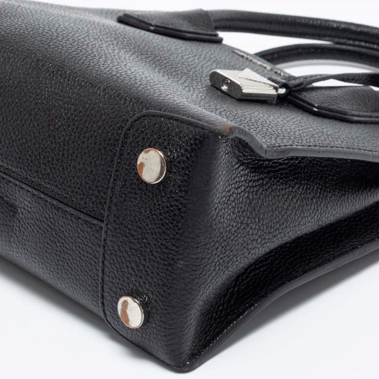 Pre Owned Michael Kors Black Leather Mini Mercer Satchel