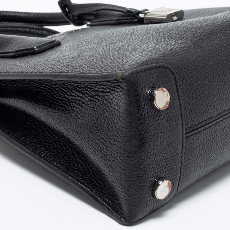 Pre Owned Michael Kors Black Leather Mini Mercer Satchel