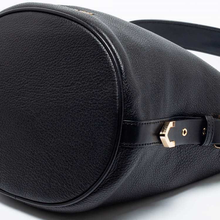 Pre Owned Michael Kors Black Leather  Elana Shoulder Bag