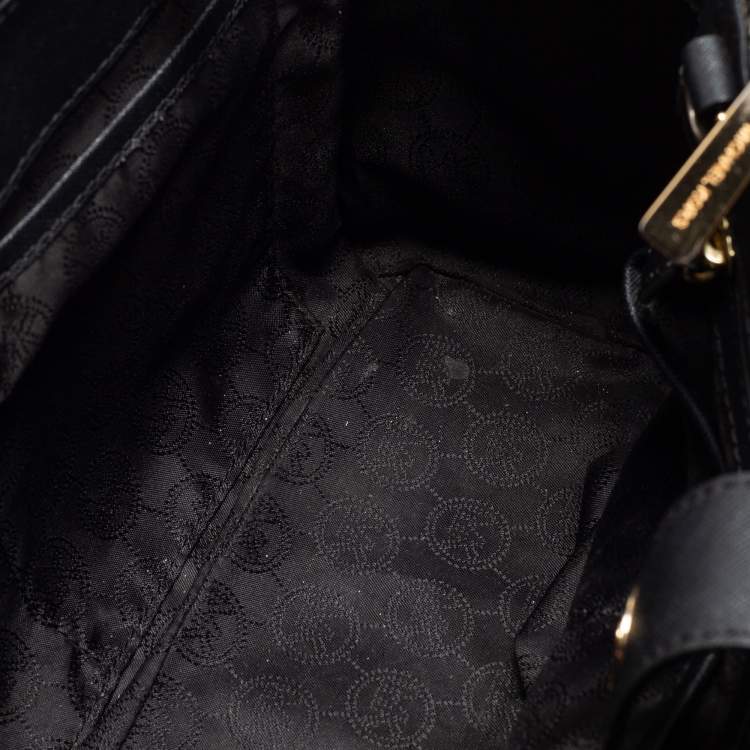 Pre Owned Michael Kors Black Leather Medium Sutton Tote