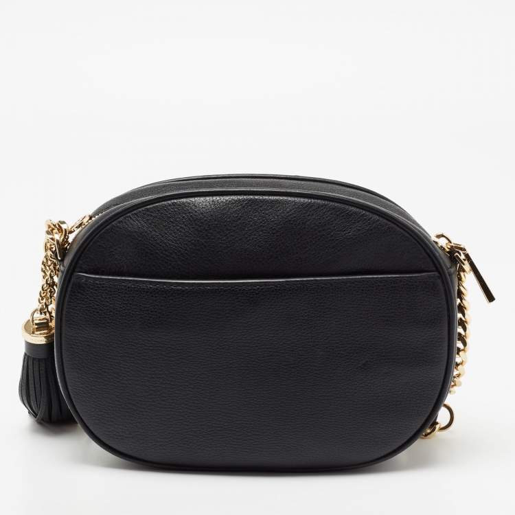 Pre Owned Michael Kors Black Leather Ginny Crossbody Bag