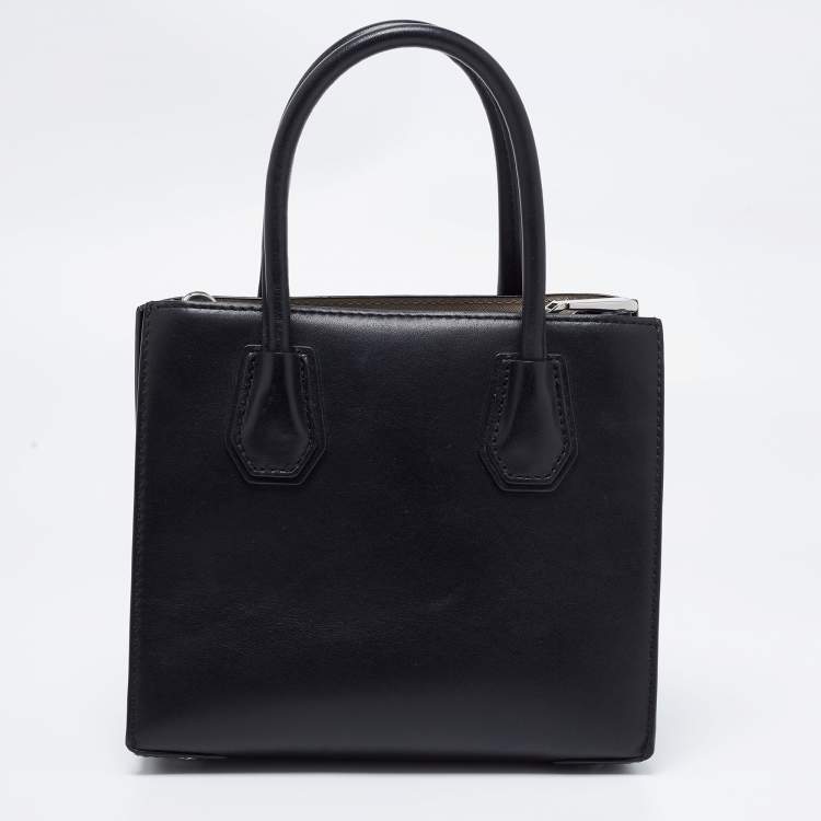 Pre Owned Michael Kors Black Studded Leather Small Mercer Tote