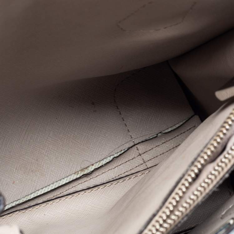 مملوكة مسبقًا Michael Kors Blue Croc Embossed Leather Mini Mercer Tote