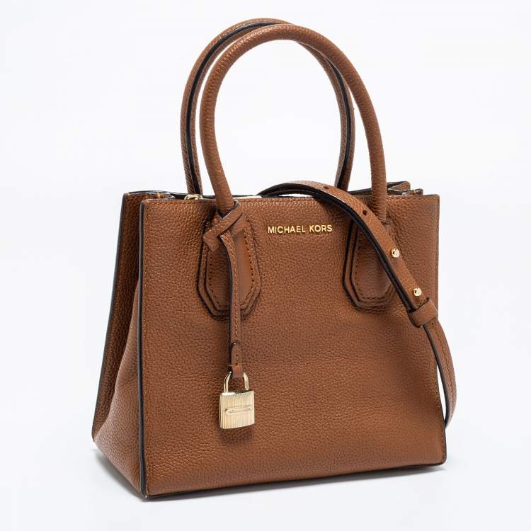 Pre Owned MICHAEL Michael Kors Brown Leather Mini Mercer Tote